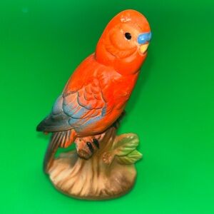 Vintage Brinns ceramic parrot bird figurine